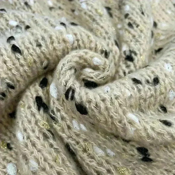 Multicolor Casual Women's Marled Knit Drop Shoulder Sweater - Picture 4 of 6